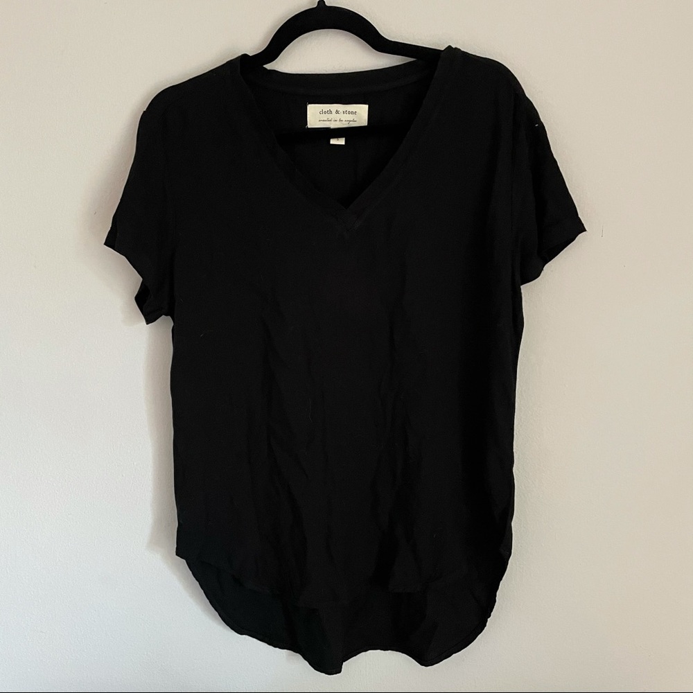 Cloth and Stone Black Top T Shirt size S NWOT